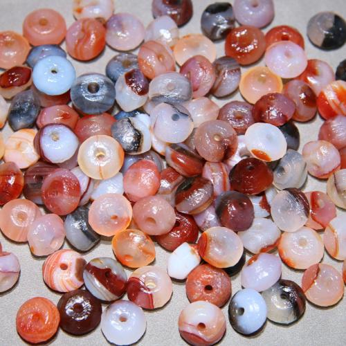 Agate Beads, Saucer, random style & DIY, 13.50x8.50mm, Sold By PC