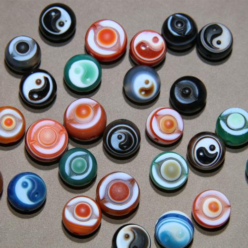 Achat Perlen, rund, geschnitzt, zufällig gesendet & DIY, beads length 12-16mm, verkauft von PC