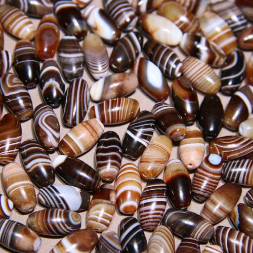 Perles agates, Agate, envoyé au hasard & DIY, couleur de café, 16x8mm, Vendu par PC