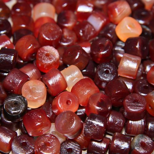 Agate Beads, Column, random style & DIY, red, 8x10mm, Sold By PC