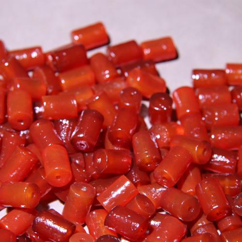 Agate Beads, Column, random style & DIY, red, 8x11mm, Sold By PC