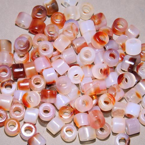 Agate Beads, Round Tube, random style & DIY, 8.50x11mm, Hole:Approx 5mm, Sold By PC