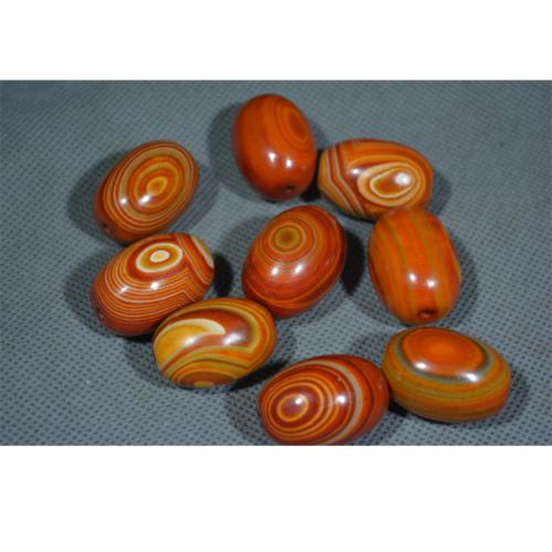 Agate Beads, Drum, polished, random style & DIY, red, beads size 25x17-30x18mm, Sold By PC