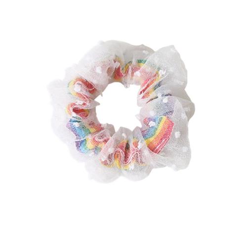 Hair Scrunchies, Cloth, with Rubber Band, handmade, for woman, multi-colored, diameter 10cm, Sold By PC