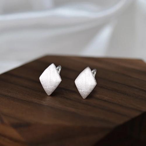 925 Sterling Silver Stud Earrings, fashion jewelry & for woman, 12.40x16.90mm, Sold By Pair