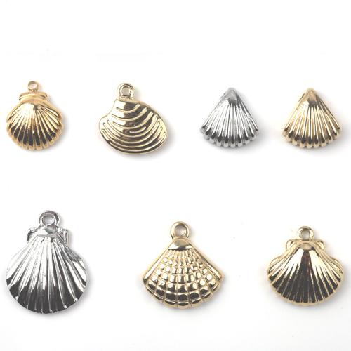 Stainless Steel Pendants, 316 Stainless Steel, Shell, polished, different styles for choice, more colors for choice, 10PCs/Bag, Sold By Bag