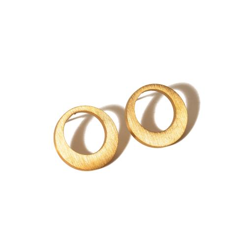 Stainless Steel Stud Earrings, 304 Stainless Steel, 18K gold plated, fashion jewelry & for woman, golden, 8.80x2.20mm, Sold By Pair