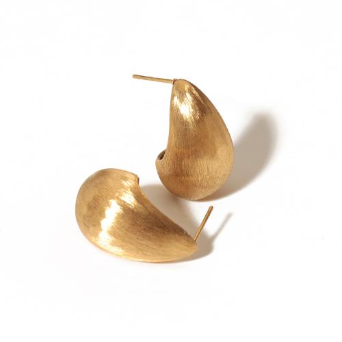 Edelstahl Ohrringe, 304 Edelstahl, 18K vergoldet, Modeschmuck & für Frau, goldfarben, 26x15.10mm, verkauft von Paar