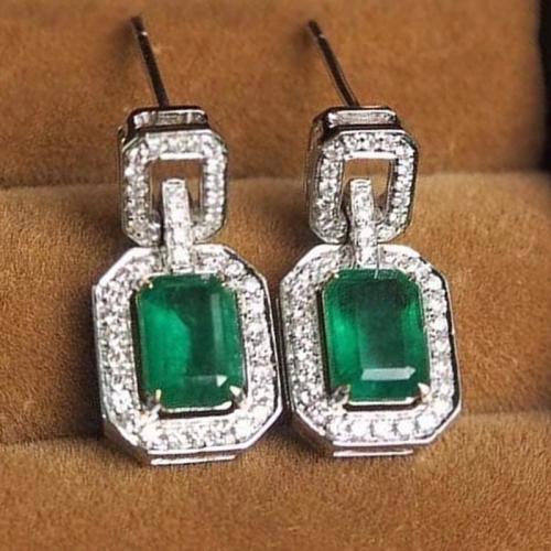 Cubic Zirconia Micro Pave Brass Earring, fashion jewelry & micro pave cubic zirconia & for woman, 21mm, Sold By Pair