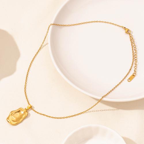 Edelstahl Schmuck Halskette, 304 Edelstahl, mit Verlängerungskettchen von 5cm, Unterschiedliche Form zur Auswahl & Modeschmuck & für Frau, keine, Länge:ca. 40 cm, verkauft von PC