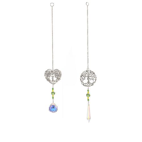 Hanging Ornaments Zinc Alloy with Crystal silver color plated for home and office nickel lead & cadmium free Sold By PC