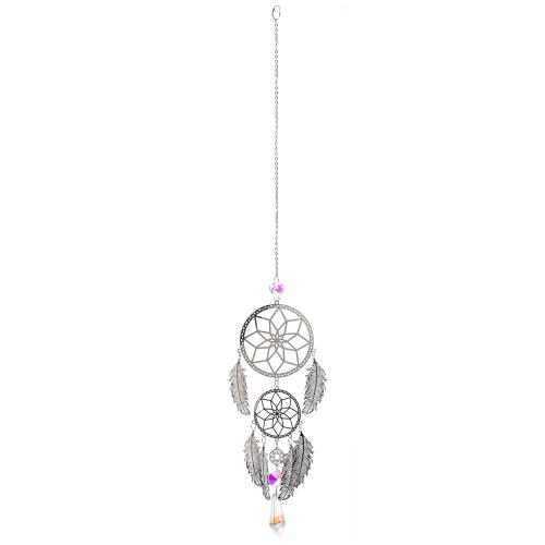 Fashion Dream Catcher Zinc Alloy with Crystal silver color plated for home and office nickel lead & cadmium free Sold By PC