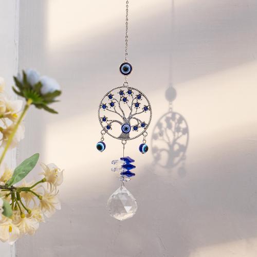 Wind Chimes Outdoor and Home Decoration , Tibetan Style, with Crystal, silver color plated, for home and office & different size for choice, more colors for choice, nickel, lead & cadmium free, Sold By PC