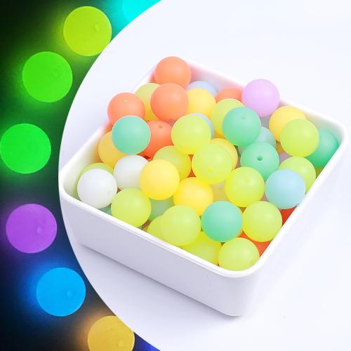 Silicone Beads, Round, DIY & different size for choice & luminated, more colors for choice, 100PCs/Bag, Sold By Bag