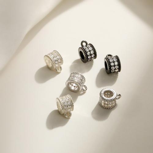 925 Sterling Silver Bail Bead, DIY & micro pave cubic zirconia, more colors for choice, Sold By PC