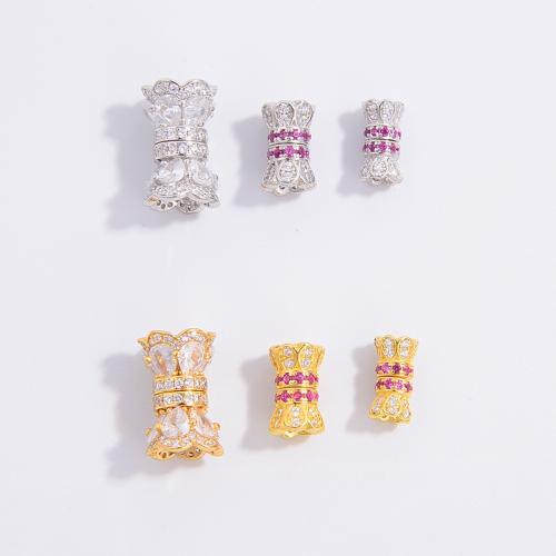 Perles d'espacement Bijoux, argent sterling 925, DIY & normes différentes pour le choix & styles différents pour le choix & pavé de micro zircon, plus de couleurs à choisir, Vendu par PC