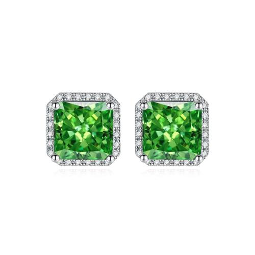 Cubic Zirconia Micro Pave Brass Earring, plated, micro pave cubic zirconia & for woman, more colors for choice, Sold By Pair
