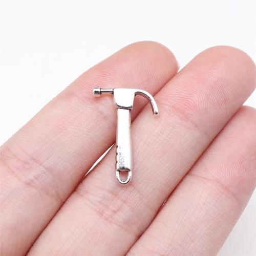 Zinc Alloy Tool Pendants hammer antique silver color plated DIY Sold By PC
