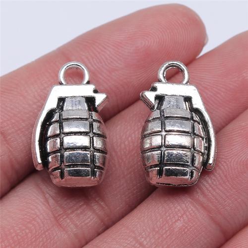 Tibetan Style Pendants, Grenade, antique silver color plated, DIY, 22x13mm, Sold By PC