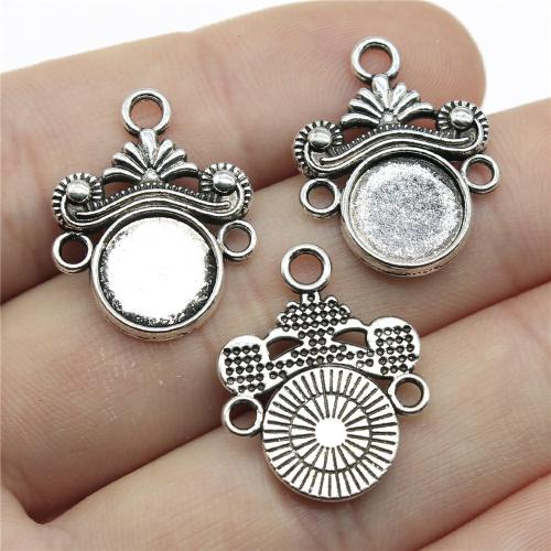 Tibetan Style Connector Setting, plated, DIY & 1/2 loop, 23x18mm, Sold By PC
