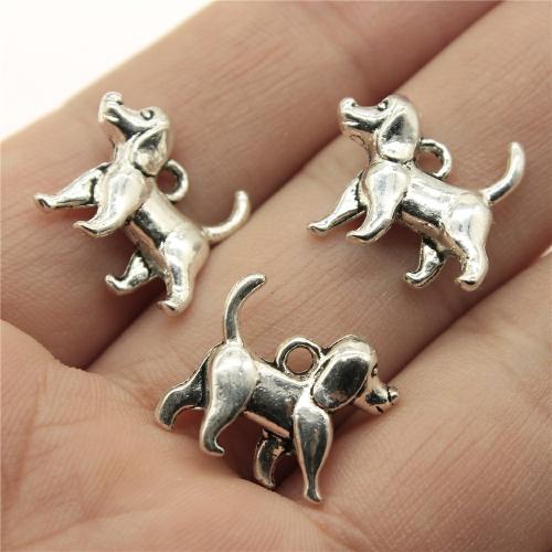 Zinc Alloy Animal Pendants Dog plated DIY Sold By PC