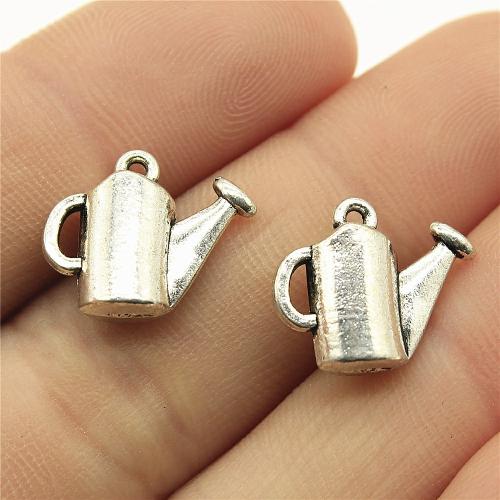 Tibetan Style Pendants, Teapot, antique silver color plated, DIY, 13x16mm, Sold By PC