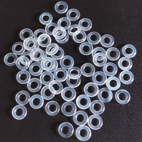 Branco Calcedônia anéis de ligação, Rosca, polido, DIY, 8mm, vendido por PC