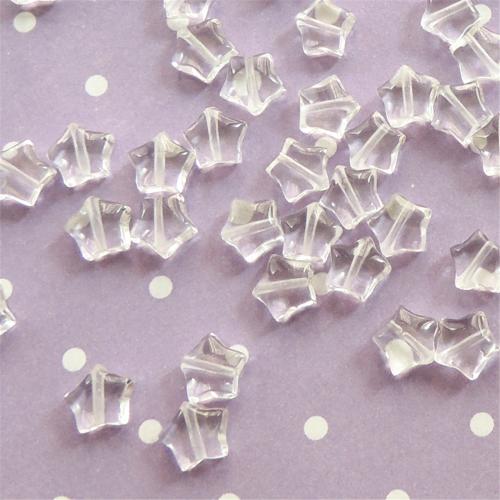 sintetico Quartz perla, Stella, lucido, DIY, chiaro, 6x6x4mm, Venduto da PC