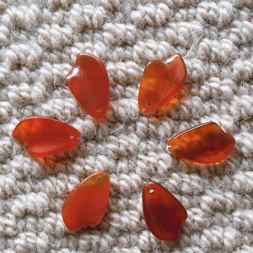 Hair Stick Findings, Red Agate, petals, polished, DIY, 11x18mm, Sold By PC