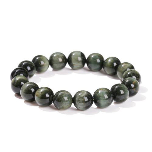 Natural Stone Bracelet, Round, handmade, folk style & Unisex, beads length 11-12mm, Length:Approx 6.5-7.5 Inch, Sold By PC