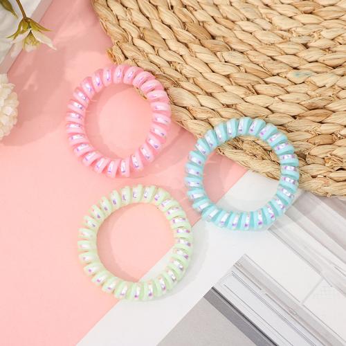 Phone Wire Hair Elastic Plastic handmade for woman 90mm Sold By PC