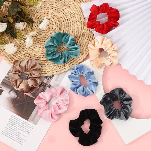 Hair Scrunchies, Velveteen, handmade, for woman, more colors for choice, 90mm, Sold By PC
