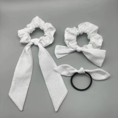 Mixed Hair Accessories, Cotton, handmade, different styles for choice & for woman, white, Sold By PC