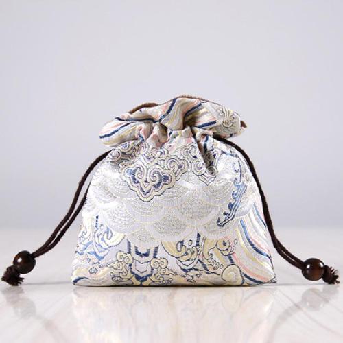Jewelry Pouches Bags, Silk, vintage, more colors for choice, 120x100mm, Sold By PC
