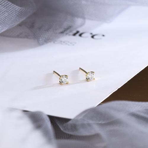 Zircon cubique Micro Pave d'oreille en argent sterling, Argent sterling 925, bijoux de mode & pavé de micro zircon & pour femme, plus de couleurs à choisir, 4x15mm, Vendu par paire