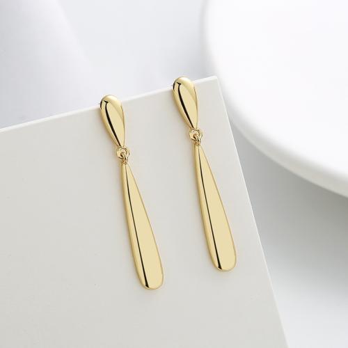 Brass Stud Earring, fashion jewelry & for woman, more colors for choice, 40x4.90mm, Sold By Pair