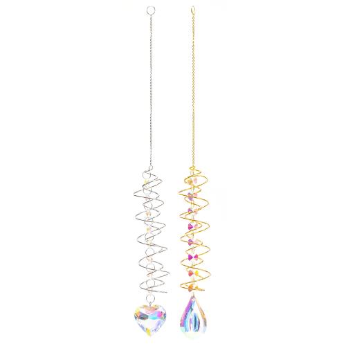 Hanging Ornaments Zinc Alloy with Crystal gold color plated for home and office nickel lead & cadmium free Sold By PC