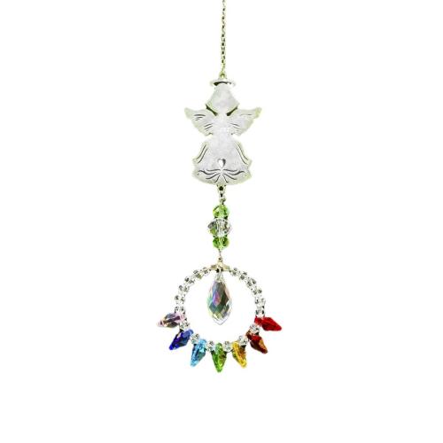 Hanging Ornaments, Tibetan Style, with Crystal, silver color plated, for home and office & Different Shape for Choice, more colors for choice, nickel, lead & cadmium free, Sold By PC