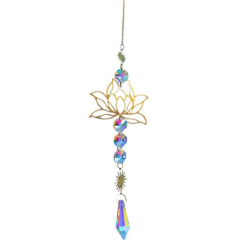 Hængende ornamenter, Zinc Alloy, med Krystal, Flower, forgyldt, til hjemmet og kontoret & forskellig størrelse for valg, flere farver til valg, nikkel, bly & cadmium fri, Solgt af PC