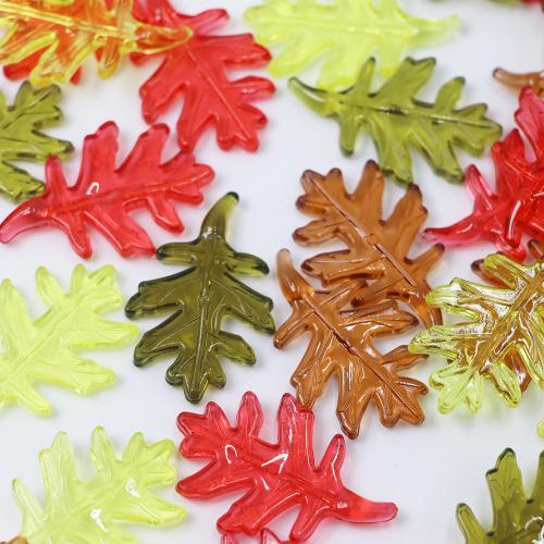 Fashion Decoration, Acrylic, Leaf, injection moulding, DIY, more colors for choice, 27x40mm, 250PCs/Bag, Sold By Bag
