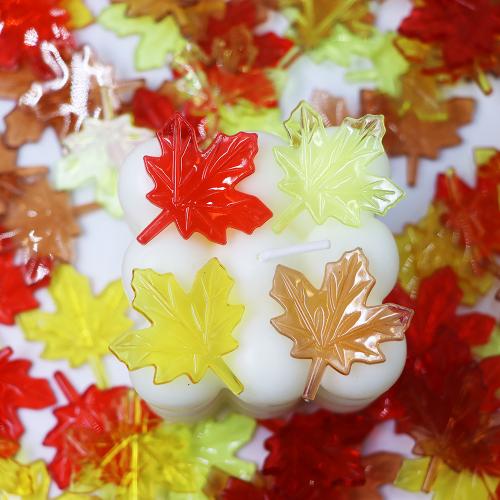 Fashion Decoration, Acrylic, Maple Leaf, injection moulding, DIY, more colors for choice, 36x32mm, 295PCs/Bag, Sold By Bag