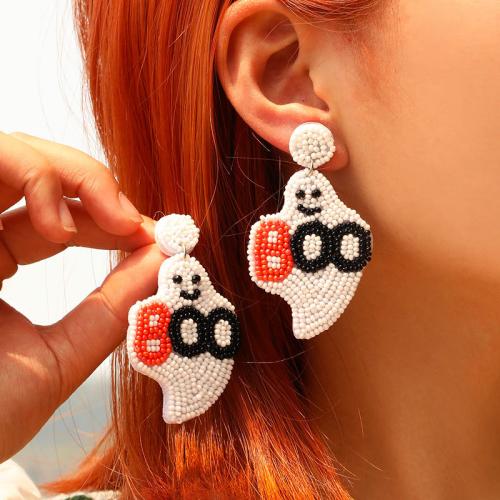 Earring Jewelry Felt with Seedbead fashion jewelry Sold By Pair