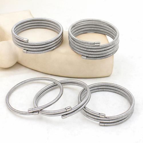 Stainless Steel Bangle, 304 Stainless Steel, plated, different styles for choice & for woman, more colors for choice, Sold By PC