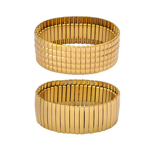 Stainless Steel Bangle, 304 Stainless Steel, plated, different styles for choice & for woman, golden, Sold By PC