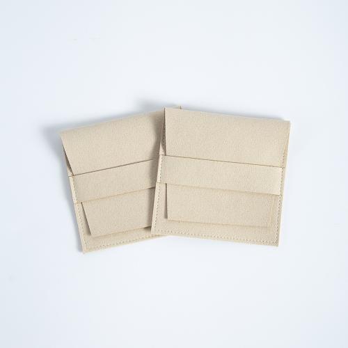 Microfiber PU Jewelry Packing Bag dustproof & multifunctional beige Sold By PC