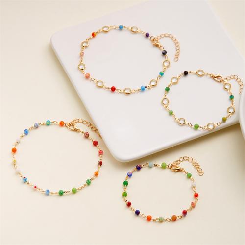 Tibetan Style Bracelet and Anklet, with Glass, plated, different styles for choice & for woman, more colors for choice, nickel, lead & cadmium free, Sold By PC