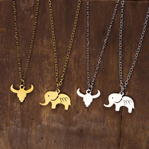 304 Stainless Steel Necklace Animal Vacuum Ion Plating & for woman Length 41-50 cm Sold By PC
