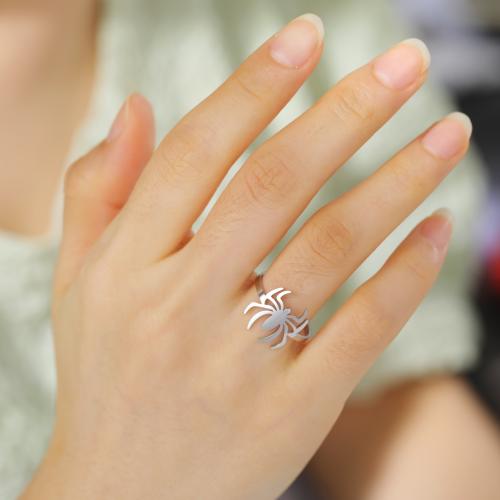Stainless Steel Finger Ring, 304 Stainless Steel, Spider, Vacuum Ion Plating, Unisex, more colors for choice, Sold By PC