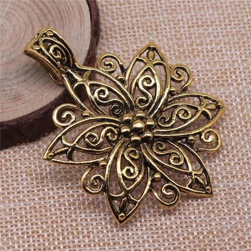 Zinc Alloy Pendants Flower plated DIY Sold By PC