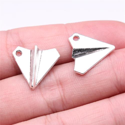Vehicle Shaped Zinc Alloy Pendants Airplane antique silver color plated DIY Sold By PC